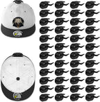 48 Pack Adhesive Hat Hooks for Wall, Super Strong Hat Rack for Baseball Caps, Hat Organizer Display for Home Decor, Hat Hangers Holder for Wall, Door, Closet, No Drilling - USA Patented (Black)