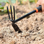 Arinasun Garden Tool Set, 4 Pieces， Including 2 Shovels,1 Rake, 1 Cultivator, Rust-Resistant lron Tools, Rubber Grip Handles
