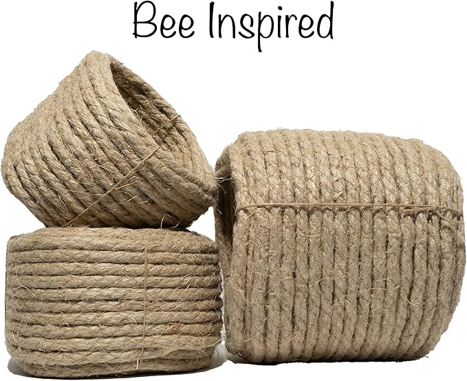 100% Organic Hemp Twine Rope (100ft x 1/4 in.), 6mm Thick Cord, Natural String, Heavy Duty Outdoor Twine, Jute Rope, Plant String, Twine for Crafts and Gardening