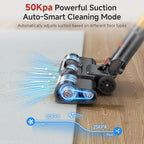 Cordless Vacuum Cleaner, 550W/50Kpa/70Mins Vacuum Cleaners for Home with Smart Auto Mode/LED Touch Display, Self-Standing Cordless Stick Vacuum Rechargeable, Vacuum Cleaner for Pet Hair/Carpet/Floors