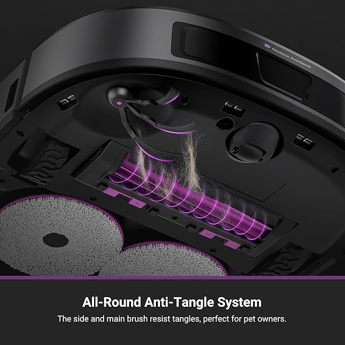 Eureka J15 Evo Ultra Self-Emptying Robot Vacuum Combo, 22,000 Pa Suction Auto Mop Lifting 131°F Hot Air Dry Scrub Extend Robotic Vacuum Cleaner