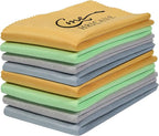 Hricane Guitar Cloths Ultrafine fiber suede (8-Pack 12"x12") Plush Polishing Cloths for Musical Instruments Premium Polishing & Cleaning Cloths for Guitar Violin Piano Clarinet Trumpet Sax Universal
