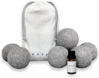 Premium Wool Dryer Balls, Set of 6 XL 100% New Zealand Wool, Natural Fabric Softener, Reusable, Anti Static, Reduces Drying Time, Wrinkles, Pet Hair, Lint