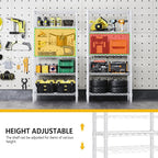 M MZG 1250 lbs 5 Tier Shelf Metal Storage Shelves Wire Rack Closet Organizers for Garage Kitchen Bathroom Laundry White 11.8" D x 29.5" W x 59.5" H