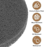 HARFINGTON 16pcs Scrubber Scouring Pads 800 Grits 5 Inch Drill Power Brush Hoop and Loop Surface Conditioning Disc Drill Scuffing Disc Scrub Pads for Home Kitchen Cleaning, Gray