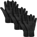 Patelai 3 Pairs Microfiber Plant Dusting Gloves Leaf Cleaning Gloves for Indoor Plants, Blinds, Furniture, House (Black,Medium)