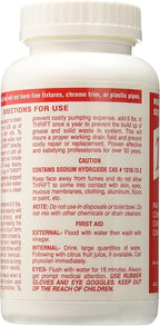 Thrift T-100 Alkaline Based 1-Pound Granular Drain Cleaner,Red
