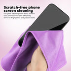 HOMEXCEL Microfiber Glass Cleaning Cloths 6 PK, Lint Free Streak Free, Reusable Microfiber Cleaning Cloth for Cleaning Windows, Glasses, Mirrors, Screens, Stainless Steel, and More Purple-14×16"