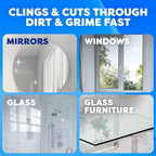 Windex Fast Shine Foam Glass Cleaner Supplies, No-Drip Window & Mirror Aerosol Spray, Streak-Free, Removes Fingerprints, Dust, Dirt & Smoke Film, Grapefruit Scent, 19 oz (Pack of 2)
