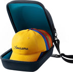 OZUECCR Hard Hat Travel Case – Storage for Baseball Caps with Carrying Handle and Adjustable Shoulder Strap, Hat Organizer Protects up to 6 Hats, for Travel and Home Storage (Blue+Blue)