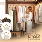 Utopia Home Premium Wooden Hangers 80 Pack - Durable & Slim Coat Hanger - Suit Hangers with 360-Degree Rotatable Hook - Wood Hangers with Shoulder Grooves (Natural Color)