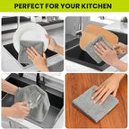 12 Pack Cleaning Cloth,Ultra Soft Absorbent Quick Drying Microfiber Cleaning rags,No scratches,Reusable,Washable,Lint Free Cleaning Towels for Kitchen,Window,Glass,car,11.8"×11.8",(Multicolor)