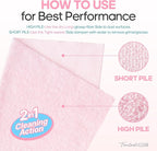 Fantasticlean XL Tear-Away Microfiber Cleaning Cloth Roll, 16'' by 16''- 36 Sheets, Thick & Large Detailing Towels, Ultra Absorbent, Lint-Free Reusable Wipes for Home, Car or Outdoor (Glossy Pink)