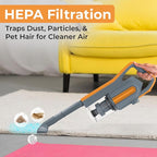 Koblenz Atlas Stick Vac 3-in-1 Cyclonic Vacuum Cleaner, HEPA Filtration, 600W Motor, 1 L Dust Cup, Long Corded Stick Vacuum, for All Surfaces, SVK-160