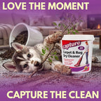 Capture Carpet & Rug Dry Cleaner w/Resealable lid - Home, Car, Dogs & Cats Pet Carpet Cleaner Solution - Strength Odor Eliminator, Stains Spot Remover, Non Liquid & No Harsh Chemical (2.5 lb)