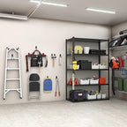 TORACK 15PCS Garage Storage System Hooks, Shelving Hooks for Keyhole Shelving Units Wall Mount Utility Hooks for Tools, Ladders, Cords, Folding Chairs, Shovels and Rakes(Black)