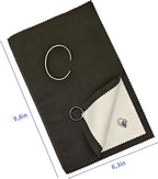 Polishing Cleaning Cloth for Gold, Silver, and Platinum Jewelry, Eco Friendly Large Cleaner Cloth 6.3 x 9.8 in. Keeps Jewelry Clean and Shiny (Gray)