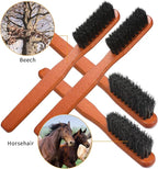 Lusofie Silver Polish Set 4pcs Horsehair Brush with 2pcs Silver Polishing Cloth Jewelry Cleaning Kit for Silverware, Plates and Jewelry Polishing, Detail Cleaning Tool