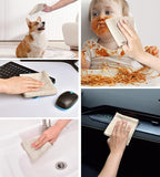 KitchLife Microfiber Cleaning Cloth Roll, 100 Pack - Tear-Away Microfiber Paper Towels, Lint-Free, Reusable, Washable for Kitchen, Car, Dishes, and Sensitive Surfaces (Sand Beige)