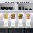 Cereal Dispenser Countertop with Bowls Spoons Cutlery Box, 3.2L Cereal Containers Storage Snack Dispenser for Pantry, Dry Food Dispenser for Snack, Oatmeal, White, 1Pc