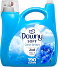 Downy Fabric Softener Liquid (Fabric Conditioner), Clean Breeze Scent, 140 fl oz, 190 Loads