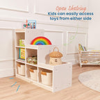 ECR4Kids 3-2-1 Cube Storage Cabinet, Display Shelf, White Wash