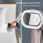 Rowenta Iron Steamer for Clothes, 3in1 Hand Held Steamers, Clothing Steamer, Ironing, Lint Remover, 7.1 Oz Tank, 1875 Watts, Auto-Off, Black & Pink, DR8865