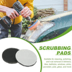Power Scrub Pads, Scrubbing Pads 1500 Grits Scouring Discs - Fitting for (Home Kitchen Cleaning - Drill Attachment - Scrubber Replacement) 6 Pcs & 5 Inch & Green-Gray