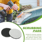 Power Scrub Pads, Scrubbing Pads 1500 Grits Scouring Discs - Fitting for (Home Kitchen Cleaning - Drill Attachment - Scrubber Replacement) 8 Pcs & 4 Inch & Green-Gray