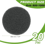 Power Scrub Pads, Scrubbing Pads 800 Grits Scouring Discs - Fitting for (Home Kitchen Cleaning - Drill Attachment - Scrubber Replacement) 20 Pcs & 2 Inch & Gray