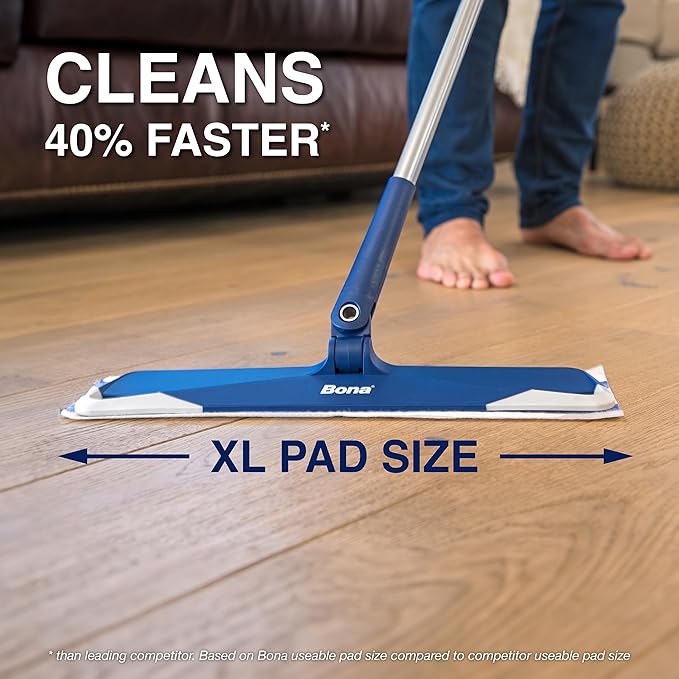 Bona Hardwood Floor Disposable Wet Cleaning Pads - unscented - Use Mops - Residue-Free Floor Cleaning Solution for Wood Floors,12 Count(Pack of 2)