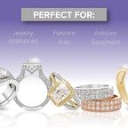 MAAS Metal Polish 8-Ounce Bottle (2 Pack) Free Cloth, Universal Metal Cleaner for All Metals, Clean, Polish, and Protect Silver, Brass, Copper, and More, Tarnish Remover and Silver Cleaner for Jewelry