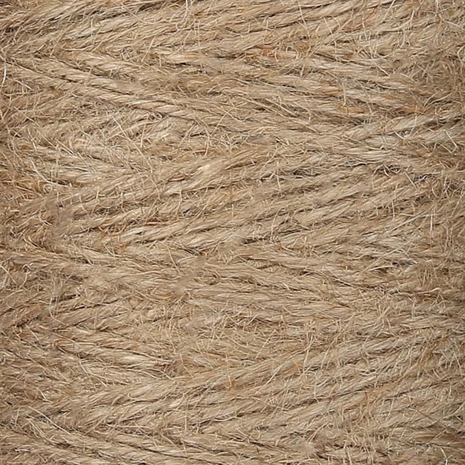 984 Feet Jute Twine String 2mm Handmade Natural Thin Twine for Crafts Gardening Garden Plant Gift Wrapping Art Decoration Packing Material Christmas Long Twine (3 ply)