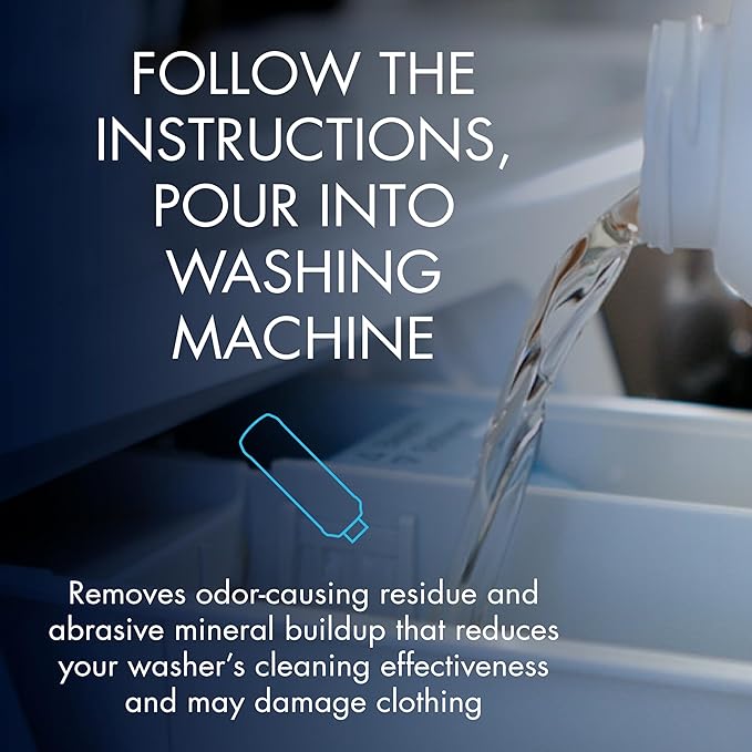 Glisten Washing Machine Cleaner, Helps Remove Odor, Buildup, and Limescale, Fresh Scent, Made in the USA, 12 Ounce Bottle, 3-Pack
