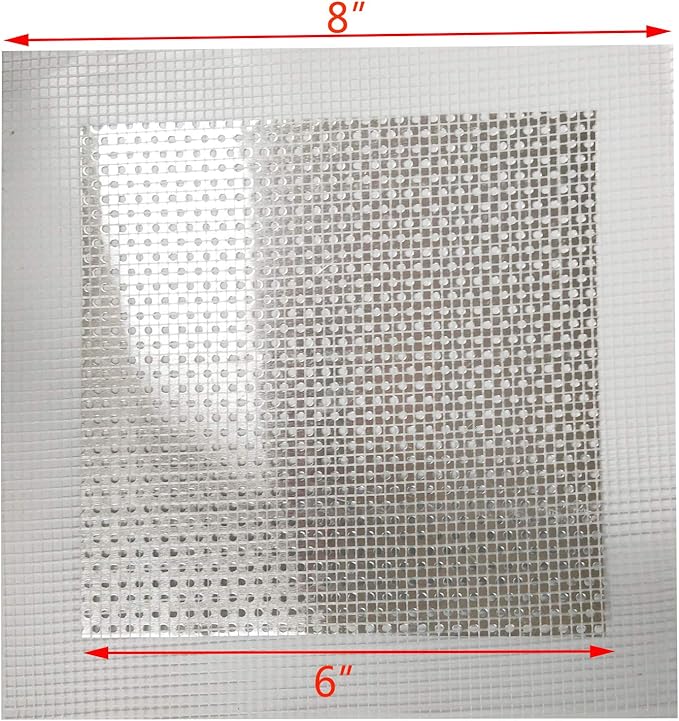 3 Pcs 6 Inch Wall Patch Repair, Drywall Repair Patch Self Adhesive Drywall Patch and Fiberglass Repair Kit, Heavy Duty Dry Wall Hole Repair Patch for Drywall Plasterboard (6 x 6 Inch)