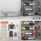 TORACK 15PCS Garage Storage System Hooks, Shelving Hooks for Keyhole Shelving Units Wall Mount Utility Hooks for Tools, Ladders, Cords, Folding Chairs, Shovels and Rakes(Orange)