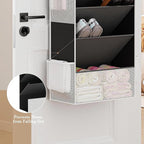 Over The Door Shoe Organizer - Shoe Rack with 8 Tiers, Sturdy Oxford Fabric Storage for Closet, Entryway, Dorm Room, Bedroom, Space Saving Holder for All Types Over The Door Organizer(Black)