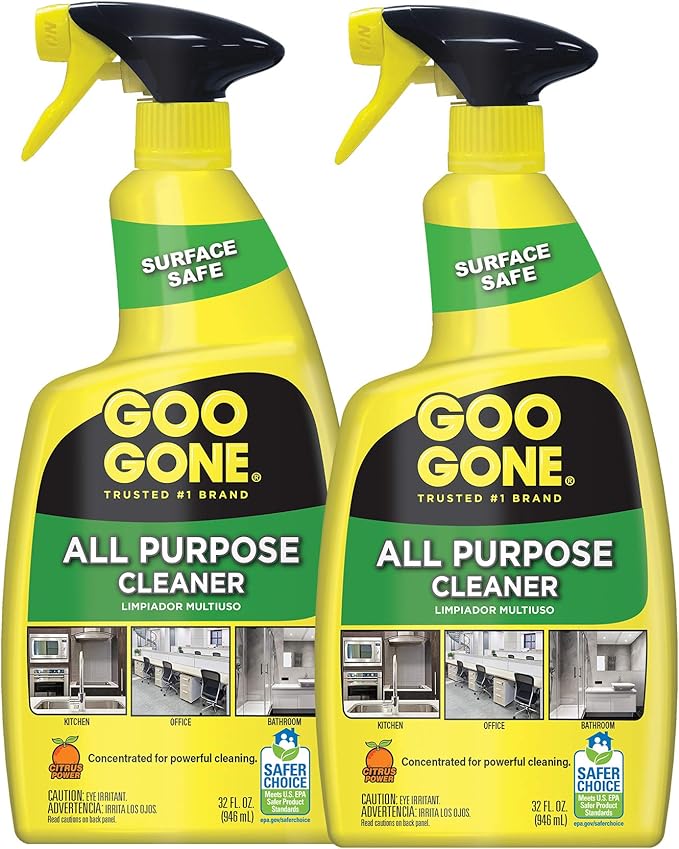 Goo Gone All-Purpose Cleaner - Removes Dirt, Grease, Grime and More - 32 Ounce - [2 Pack]