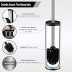 BGL Toilet Brush and Holder,Stainless Steel Toilet Brushes for Bathroom with Holder, Toilet Bowl Brush and HolderBrushed Nickel