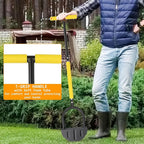 Qivine 38 Inch Half Moon Edger, Edger Lawn Tool with Saw Tooth Blade Lawn Edger Tool Garden Edging Tool for Sidewalk, Grass, Yard, Landscape (Half-Moon)
