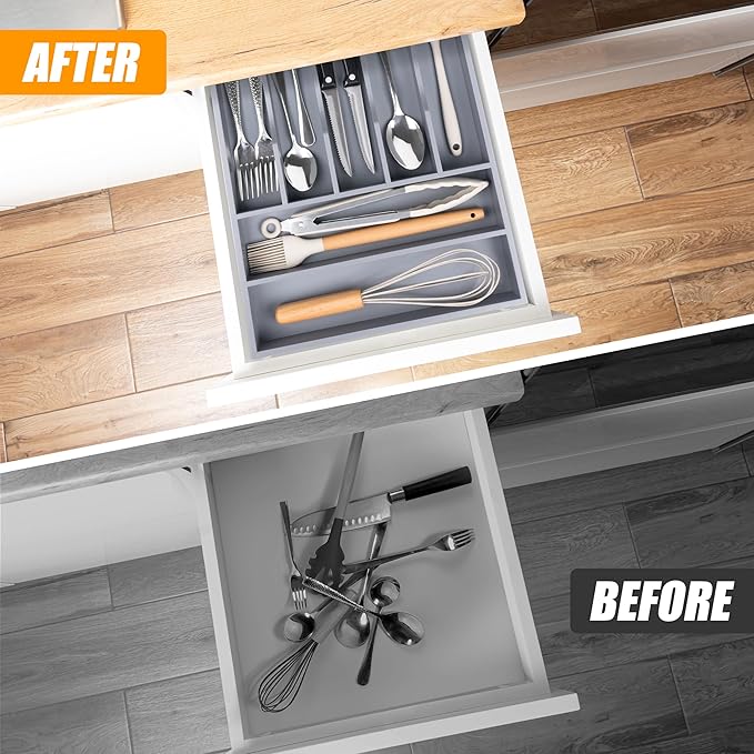 Kitchen Silverware Drawer Organizer and Storage Organizador Small De Cucharas y Tenedores Cubiertos Para Gavetas Cocina Para Gabinete Cajones Cocina Cajones Cocina Para Gabinete Hogar y Cocina Ofertas