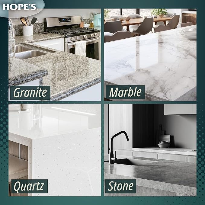 HOPE'S Perfect Granite & Marble Countertop Cleaner Refill, Stain Remover and Polish, Streak-Free, Ammonia-Free, 67.6 Ounce, Pack of 1