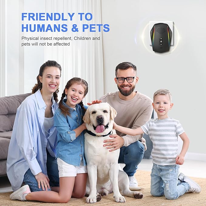 (2026 Upgraded) Ultrasonic Insect & Pest Indoor Repeller, Repellent for Rodent, Mice, Rats, Roaches, Ants, Spiders, Bugs, Fly, Home Plug-in Control Device, 3 Mode Switching (6 Pack)