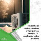 QwikTreat Condensate Pan Treatment Tablets, AC Drip Pan Tablets Air Conditioner Drain Line Cleaner, Control Odors, Overflow and Water Damage, 100 Tablets