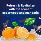 Suave Men Moisturizing Body & Face Wash, With Cedarwood and Mandarin Scent, No Parabens, No Phtahaltes, 18 Oz Pack of 6