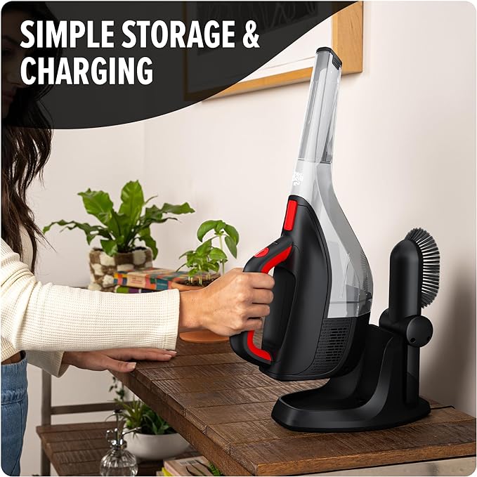 Dirt Devil 12V Whole Home Cordless Handheld Vacuum, with Multi-Surface Tool Kit, Powerful Suction and Lightweight, BD40200V, Black