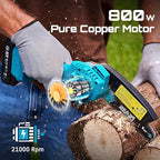 Seesii Mini Chainsaw, 6-inch Mini Chainsaw Cordless, Handheld Electric Power Chain Saw with Battery, for Tree Trimming Wood Cutting,Gifts for Father, Dad, Husband, Men