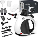 Steam Cleaner Handheld 12 Accessories Kit with Heat Resistant Gloves, Multi-Surface Steamer for Cleaning Home, Upholstery, Car, Floor, Grout and Tile