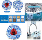6 Pack Spin Mop Replacement Heads Compatible with Ocedar RinseClean 2 Tank Mop System,Microfiber Mop Refill Heads for O Cedar Cleaning All Hard-surfaced Floor