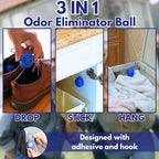 Air Jungles Shoe Deodorizer Balls 6 Ct, Ocean Scent, Odor Remover Balls for Sneakers, Gym Bags, Lockers, Closets, Hampers, and Drawers, Essential Oil Provides Natural Freshness